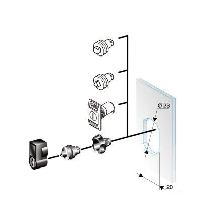Schneider Electric PanelSeT Series 6.5 mm Triangular Lock For Use With Spacial CRN