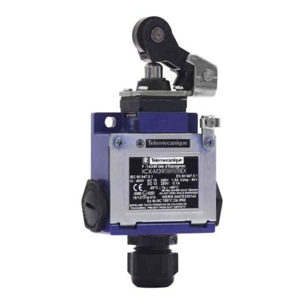 Telemecanique Sensors OsiSense ATEX D Series Roller Plunger Limit Switch, 1 NO/2 NC, IP66, Zinc Alloy Housing, 240V ac,