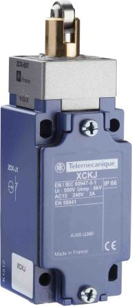 Telemecanique Sensors XCKJ Series Plunger Limit Switch, 1 NO/1 NC, IP67, IP66, Zinc Alloy Housing, 240V ac, 3A