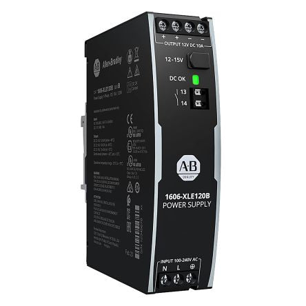Allen Bradley 1606 Switched Mode DIN Rail Power Supply 150 V dc, 240V ac AC/DC Input 12V dc, 10 A Output DC 120 W