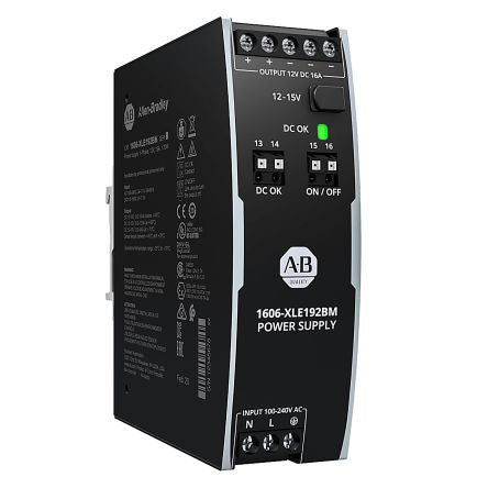 Allen Bradley 1606 Switched Mode DIN Rail Power Supply 240V ac AC Input 12V dc, 16 A Output DC 192 W