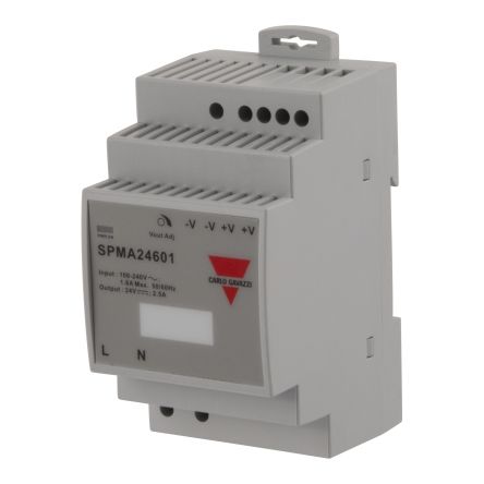 Carlo Gavazzi Switching Power Supply, SPMA15601 15V dc, 4A, 60 W, Input 240V ac to 240V ac