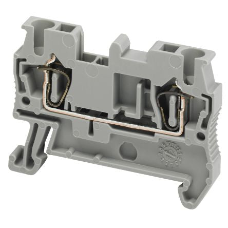 Schneider Electric NSYTRR22 Linergy TR Series Feed Through Terminal Block Grey, 2.5mm², 1-Level, Spring, ATEX