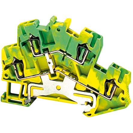 Schneider Electric 2-Way Protective earth Earth Terminal Block, 2.5mm², Spring Terminal, Polyamide 66 Housing, ATEX