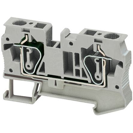 Schneider Electric NSYTRR62 Linergy TR Series Feed Through Terminal Block Grey, 6mm², 1-Level, Spring, ATEX