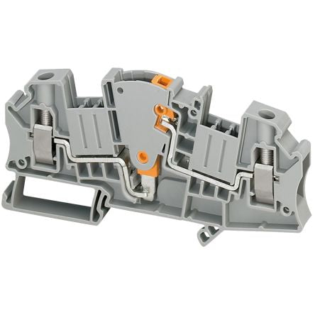 Schneider Electric NSYTRV62TTD Linergy TR Series Disconnect Terminal Block Grey, 6mm², 1-Level, Screw