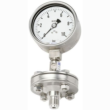 WIKA G 1/2 Threaded Pressure Gauge, 100 mm, 9 bar