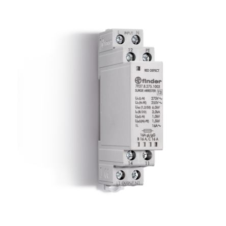 Finder 1 Phase Surge Arrester, 40 kA, 1.5 kV, DIN Rail