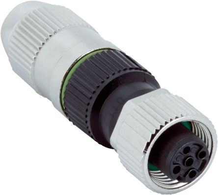 SICK Circular Connector, 4 Contacts, Cable, M12 Connector, Plug, Female, IP67, YF12U14-2550K4051A Series