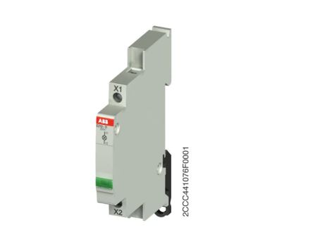 ABB, E219, Panel Mount Green LED Indicator, IP20, Rectangular, 48V