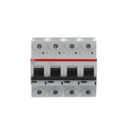 ABB S800PV S800PV Miniature Circuit Breaker, 4-Pole, 80A, Type B, 1500 V dc DC, 5 kA Breaking Capacity