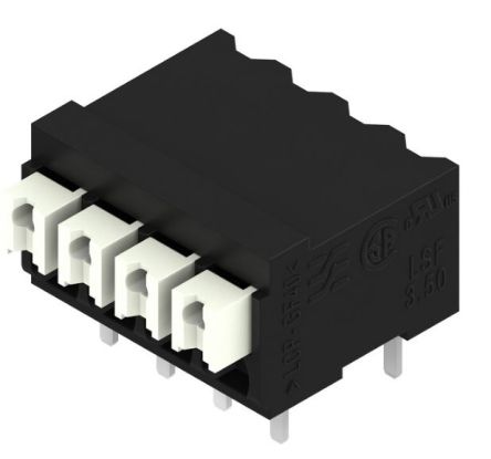 Weidmüller LSF Series PCB Terminal Block, 4-Contact, 3.5 mm Pitch, 1 Row, 1824440000