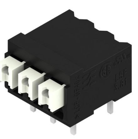Weidmüller LSF Series PCB Terminal Block, 3-Contact, 3.81 mm Pitch, 1 Row