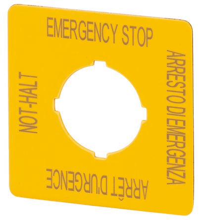 Eaton Emergency Stop Label for Use with Push Buttons