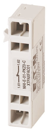 Eaton Auxiliary Contact, 1 Contact, 1 NC, NHI, Front, 1 A, 440V, 229682 NHI-E-01-PKZ0-C