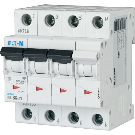 Eaton xEffect xEffect Miniature Circuit Breaker, 3-Pole, 10A, Type B, 230V ac AC, 6 kA Breaking Capacity