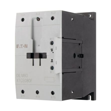 Eaton DILM Contactor, 24V dc, 27 V dc Coil, 3-Pole, 80 A, 37 kW, 400V