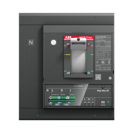 ABB, SACE Tmax XT, XT5N Molded Case Circuit Breaker 4-Pole 630A, Breaking Capacity 20 kA, Fixed