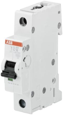 ABB System Pro M Compact S200 Miniature Circuit Breaker, 1-Pole, 500mA, Type C, 253V ac AC, 72 V dc DC, 10 kA Breaking