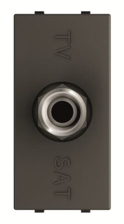 ABB SAT Black Female 1 Outlet Socket, Flush