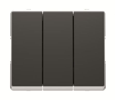 ABB Black, 1 Way Push Button, 3 Gang, AMD43053-SB