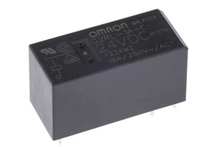 Omron PCB Non-Latching Relay, 5V dc Coil, 12A Switching Current, SPST