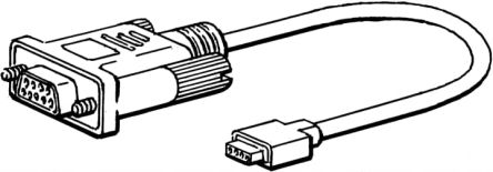 ABB 2TLA Series PLC Cable for Use with Pluto A20 v2, Pluto AS-i v2, Pluto B20 v2, Pluto B22, Pluto B42 AS-I, Pluto B46