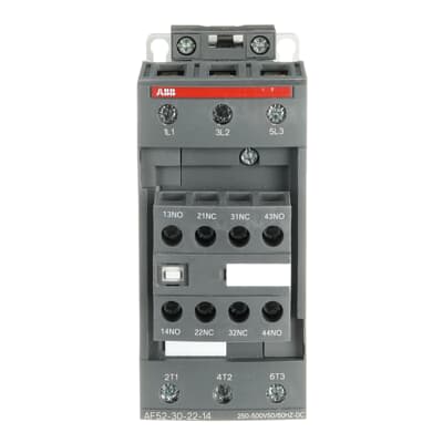 ABB AF Contactor, 500V Coil, 3-Pole, 100 A, 22 kW 500V, 3 NO