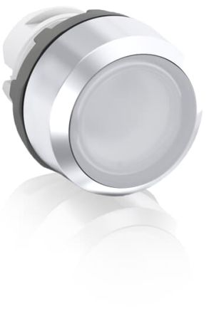 ABB MP1 Series White Momentary Push Button Head, 22.5 mm Cutout, IP66, IP20
