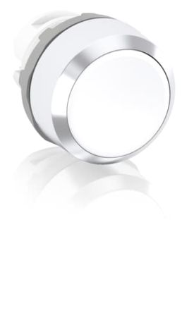 ABB MP2 Series White Maintained Push Button Head, 22.5 mm Cutout