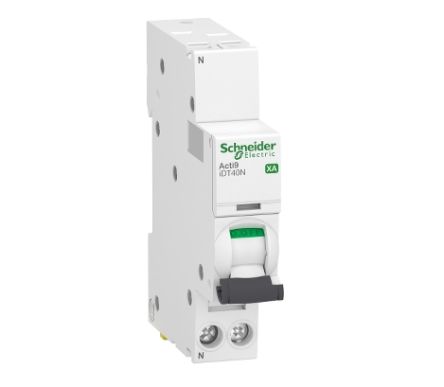 Schneider Electric Acti9 Acti9 iDT40N XA Miniature Circuit Breaker, 1-Pole, 25A, Type C, 230V ac AC, 6000 A Breaking