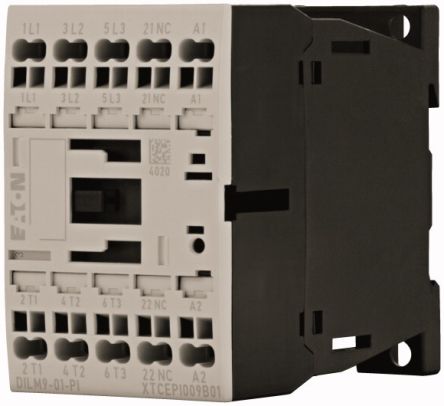 Eaton DILM Contactor, 120V ac Coil, 3-Pole, 9 A, 4 kW, 1 NC, 690V