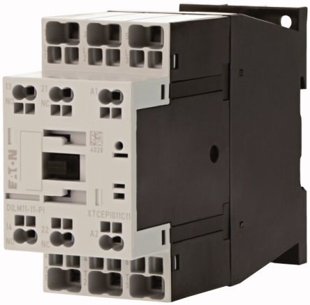 Eaton DILM Contactor, 120V ac Coil, 3-Pole, 11 A, 5 kW, 1 NO/1 NC, 690V