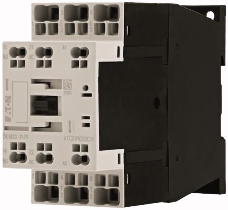 Eaton DILM Contactor, 240V ac Coil, 3-Pole, 32 A, 15 kW, 1 NO/1 NC, 690V