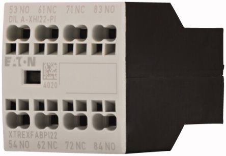 Eaton Auxiliary Contact, 4 Contact, 2 NO/2 NC, DILA, Front Fixing, 16 A, 199319 DILA-XHI22-PI