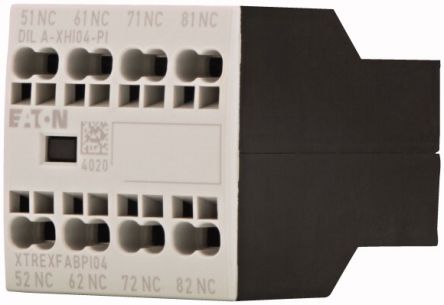Eaton Auxiliary Contact, 4 Contact, 4 NC, DILA, Front Fixing, 16 A, 199321 DILA-XHI04-PI