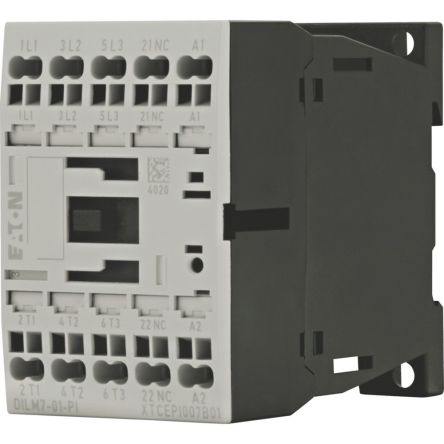 Eaton DILM Contactor, 220V ac Coil, 3-Pole, 7 A, 3 kW, 1 NC, 690V