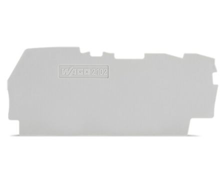 WAGO End & Intermediate Plate for Use with 2102 Series Terminal Blocks