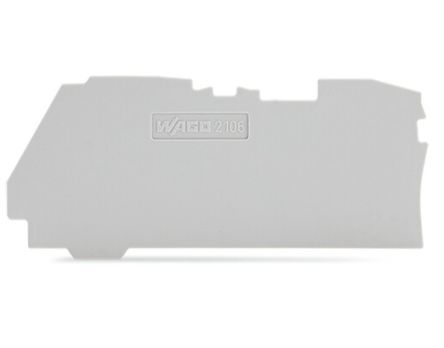 WAGO End & Intermediate Plate for Use with 2106 Series Terminal Blocks