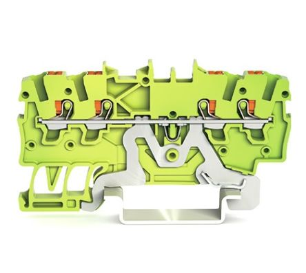 WAGO 2200-1407 Earth Terminal Block Green, Yellow, 1mm², 1-Level, Cage Clamp, ATEX, IECEx