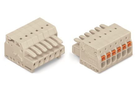 WAGO Pluggable Terminal Block, 8-Contact, 3.5 mm Pitch, 1 Row, 2734-108