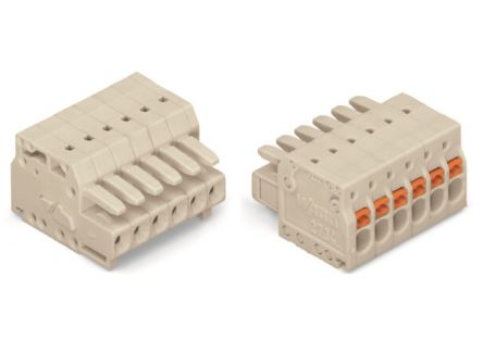 WAGO Pluggable Terminal Block, 10-Contact, 3.5 mm Pitch, 1 Row, 2734-110