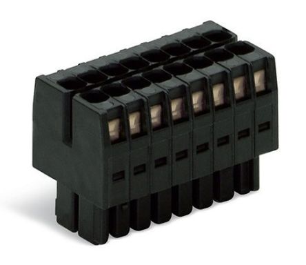 WAGO Pluggable Terminal Block, 10-Contact, 3.5 mm Pitch, 2 Row, 713-1105