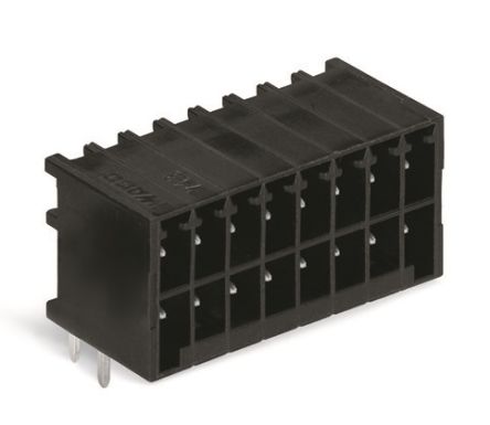 WAGO 713 Series Pluggable Terminal Block, 6-Contact, 3.5 mm Pitch, 2 Row, 713-1423