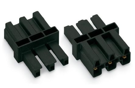 WAGO 770 Series Connector Male/Female Cage Clamp, 3-Pole, 25A, 3-Way, IP20
