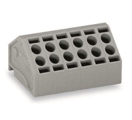WAGO PCB Terminal Block, 6-Contact, 5 mm Pitch, 1 Row, 806-106