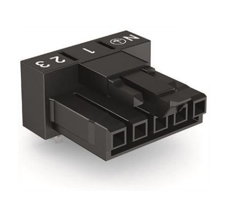 WAGO 890 Series PCB Connector Female Cage Clamp, 5-Pole, 16A, 5-Way, IP20