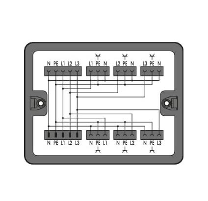 WAGO 3, 1 Phase Distribution Board 25A 7 Way