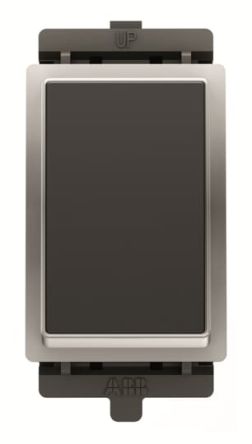 ABB Black, 2 Way Push Button, 1 Gang, Millenium