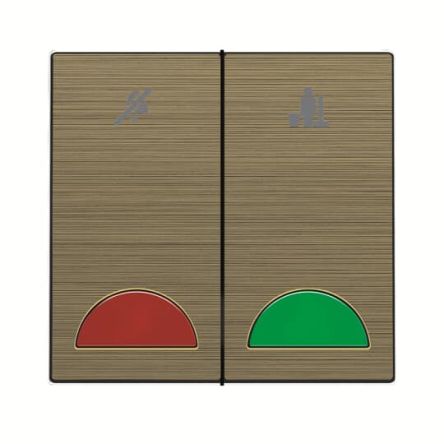 ABB Gold, 1 Way Push Button, 2 Gang, AMD
